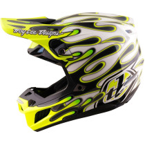 Casque cross Troy Lee Designs 2027 SE5 Composite Overspray - Anthracite Jaune fluo 2