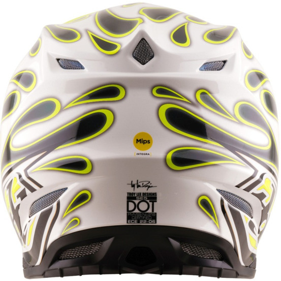 Casque cross Troy Lee Designs 2027 SE5 Composite Overspray - Anthracite Jaune fluo