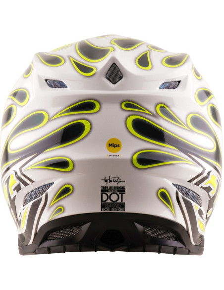 Casque cross Troy Lee Designs 2027 SE5 Composite Overspray - Anthracite Jaune fluo