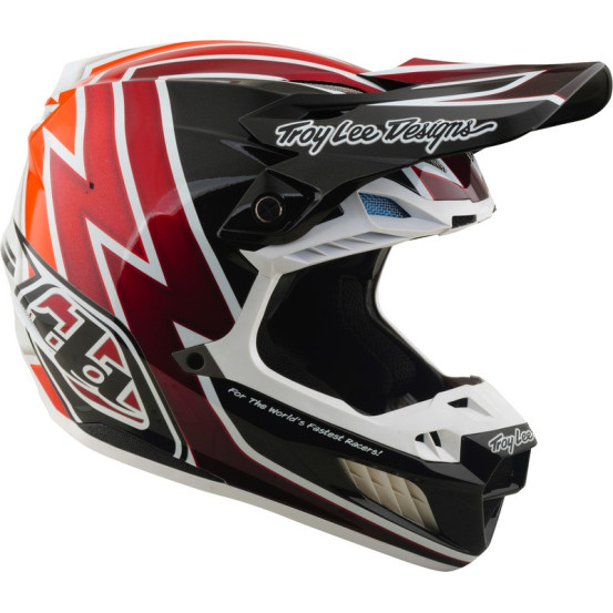 Casque cross Troy Lee Designs 2027 SE5 Composite Boltz - Noir Rouge