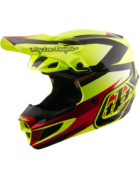 Casque cross Troy Lee Designs 2027 SE5 Polycarbonate Ripper - Jaune fluo