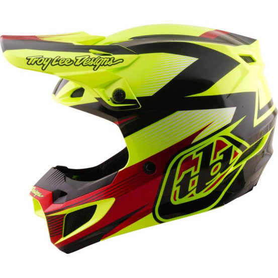Casque cross Troy Lee Designs 2027 SE5 Polycarbonate Ripper - Jaune fluo