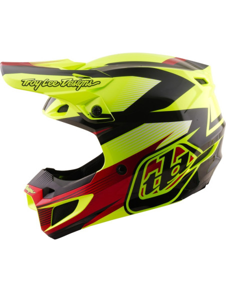 Casque cross Troy Lee Designs 2027 SE5 Polycarbonate Ripper - Jaune fluo