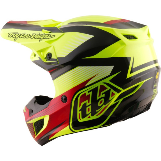 Casque cross Troy Lee Designs 2027 SE5 Polycarbonate Ripper - Jaune fluo