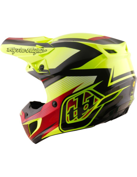 Casque cross Troy Lee Designs 2027 SE5 Polycarbonate Ripper - Jaune fluo