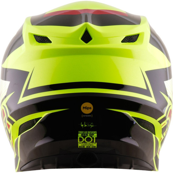 Casque cross Troy Lee Designs 2027 SE5 Polycarbonate Ripper - Jaune fluo