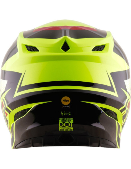 Casque cross Troy Lee Designs 2027 SE5 Polycarbonate Ripper - Jaune fluo