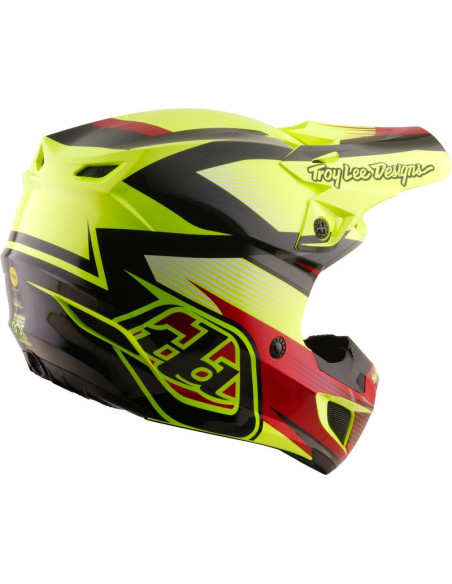 Casque cross Troy Lee Designs 2027 SE5 Polycarbonate Ripper - Jaune fluo