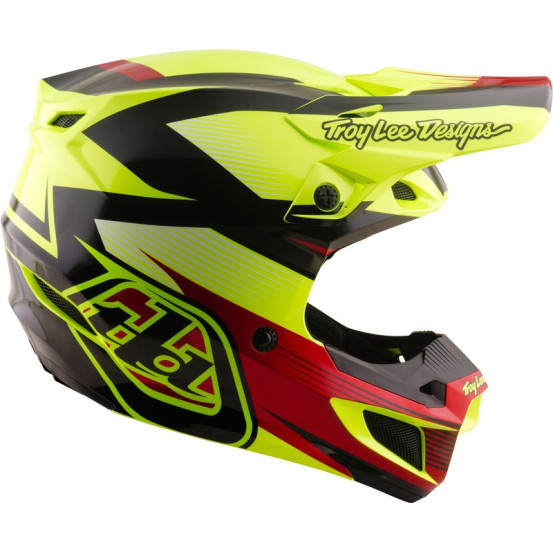 Casque cross Troy Lee Designs 2027 SE5 Polycarbonate Ripper - Jaune fluo