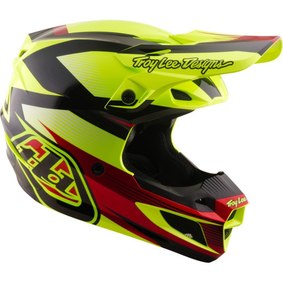 Casque cross Troy Lee Designs 2027 SE5 Polycarbonate Ripper - Jaune fluo