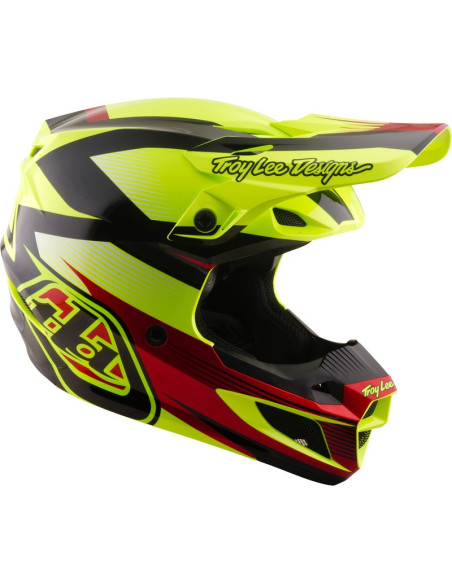 Casque cross Troy Lee Designs 2027 SE5 Polycarbonate Ripper - Jaune fluo