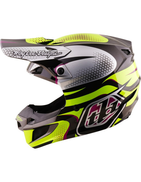 Casque cross Troy Lee Designs 2027 SE5 Polycarbonate Aura - Jaune Noir