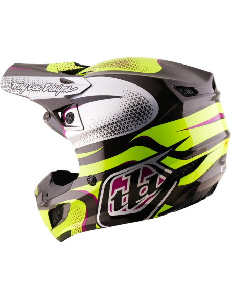 Casque cross Troy Lee Designs 2027 SE5 Polycarbonate Aura - Jaune Noir