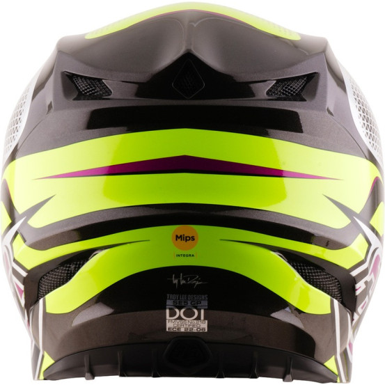 Casque cross Troy Lee Designs 2027 SE5 Polycarbonate Aura - Jaune Noir
