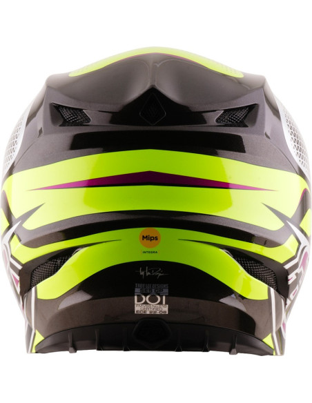 Casque cross Troy Lee Designs 2027 SE5 Polycarbonate Aura - Jaune Noir