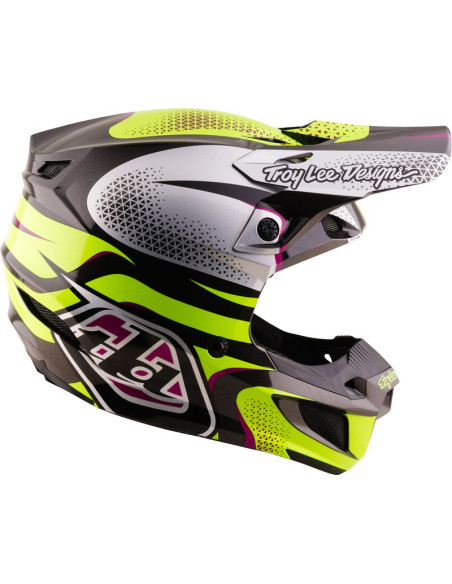 Casque cross Troy Lee Designs 2027 SE5 Polycarbonate Aura - Jaune Noir