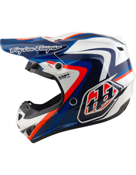 Casque cross Troy Lee Designs 2027 GP Pro Slides - Blanc Bleu