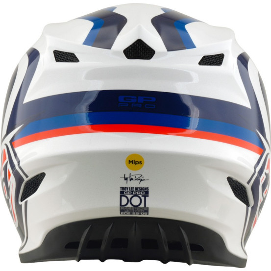 Casque cross Troy Lee Designs 2027 GP Pro Slides - Blanc Bleu