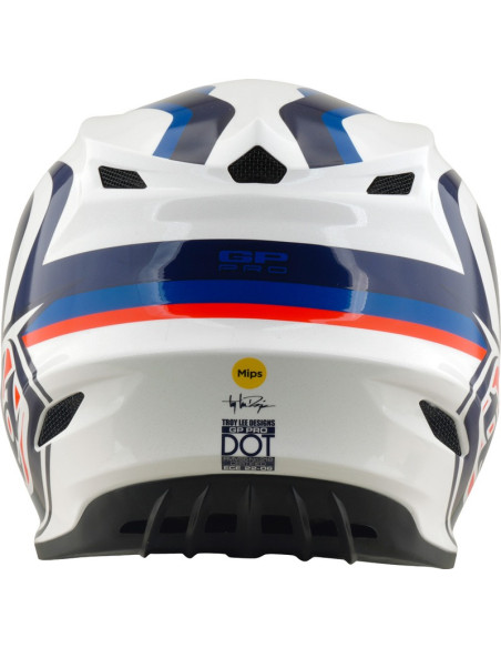 Casque cross Troy Lee Designs 2027 GP Pro Slides - Blanc Bleu