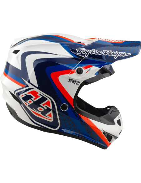 Casque cross Troy Lee Designs 2027 GP Pro Slides - Blanc Bleu