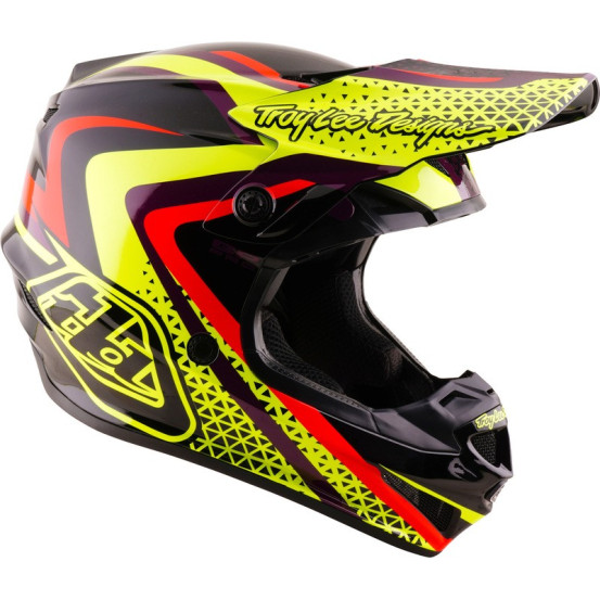 Casque cross enfant Troy Lee Designs 2027 GP Pro Slides - Noir Jaune