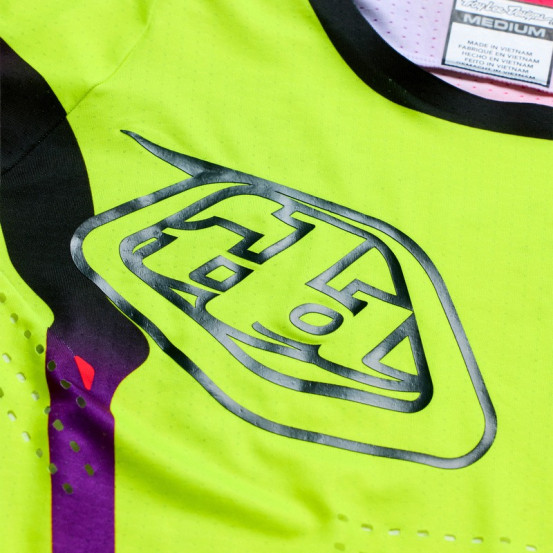 Maillot cross Troy Lee Designs 2027 SE Ultra Aura - Jaune fluo