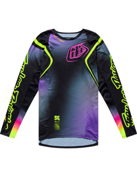 Maillot cross Troy Lee Designs 2027 SE Pro Wander - Noir Violet néon