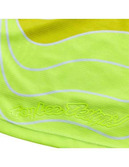 Maillot cross Troy Lee Designs 2027 GP Pro Stagger - Gris métal Jaune néon