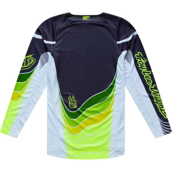 Maillot cross Troy Lee Designs 2027 GP Pro Stagger - Gris métal Jaune néon