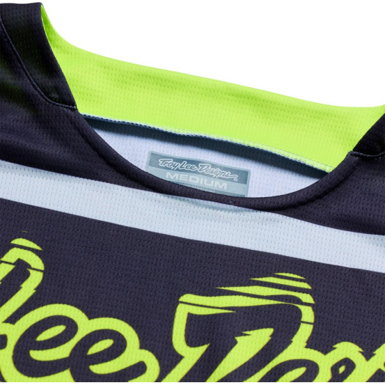 Maillot cross Troy Lee Designs 2027 GP Pro Stagger - Gris métal Jaune néon