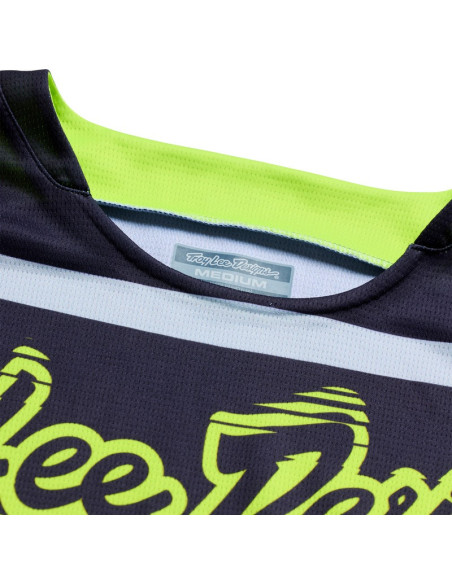 Maillot cross Troy Lee Designs 2027 GP Pro Stagger - Gris métal Jaune néon