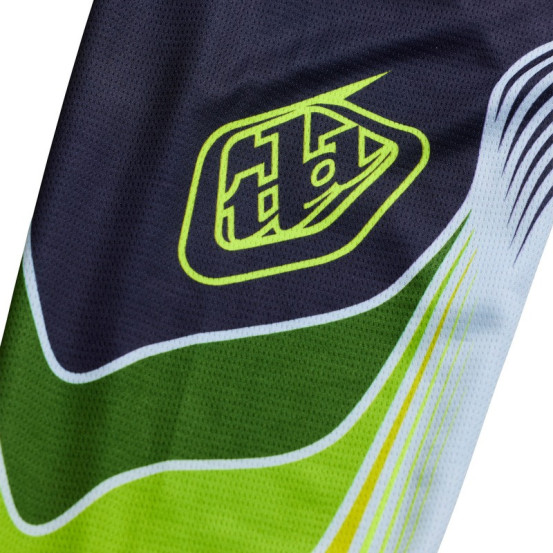 Maillot cross Troy Lee Designs 2027 GP Pro Stagger - Gris métal Jaune néon