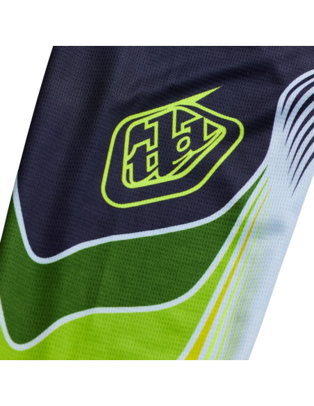 Maillot cross Troy Lee Designs 2027 GP Pro Stagger - Gris métal Jaune néon