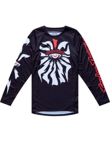Maillot cross Troy Lee Designs 2027 GP Pro Cyclops - Noir Rouge néon