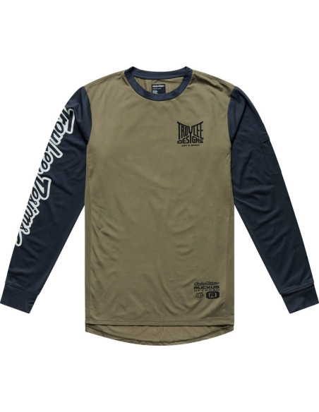 Maillot cross Troy Lee Designs 2027 Ruckus Offroad Barz - Kaki Carbone
