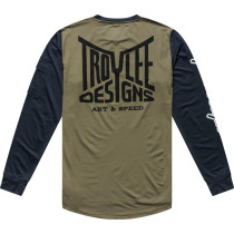 Maillot cross Troy Lee Designs 2027 Ruckus Offroad Barz - Kaki Carbone 2
