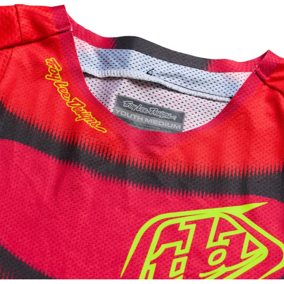 Maillot cross enfant Troy Lee Designs 2027 SE Pro Illusion - Rouge Noir