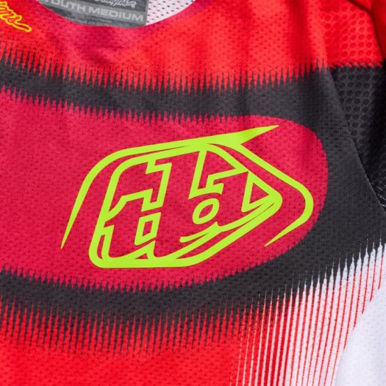 Maillot cross enfant Troy Lee Designs 2027 SE Pro Illusion - Rouge Noir