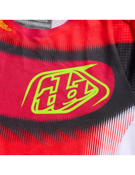 Maillot cross enfant Troy Lee Designs 2027 SE Pro Illusion - Rouge Noir