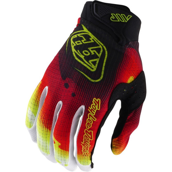 Gants cross Troy Lee Designs 2027 Air Illusion - Rouge Noir
