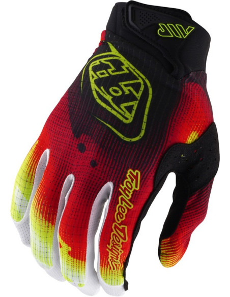 Gants cross Troy Lee Designs 2027 Air Illusion - Rouge Noir