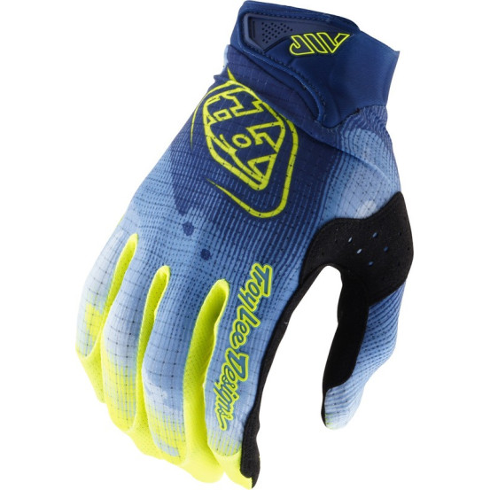Gants cross Troy Lee Designs 2027 Air Illusion - Ardoise Jaune fluo