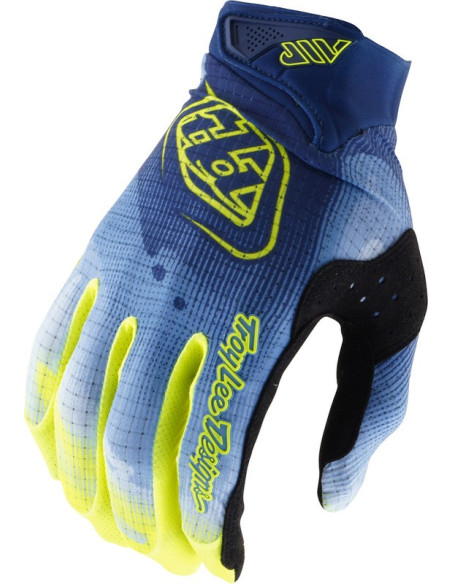 Gants cross Troy Lee Designs 2027 Air Illusion - Ardoise Jaune fluo