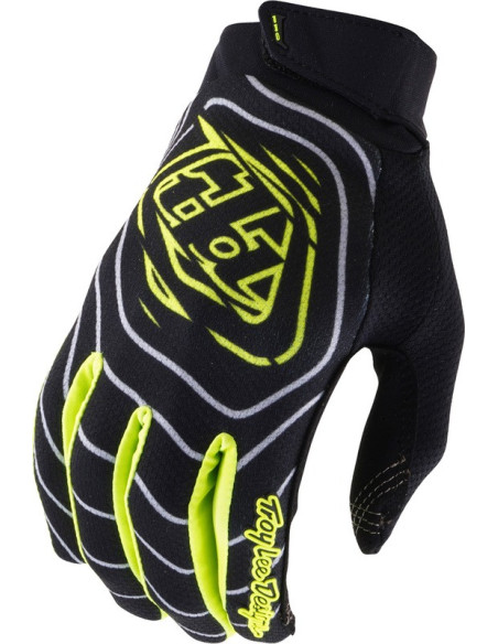 Gants cross Troy Lee Designs 2027 GP Pro Stagger - Gris métal Jaune néon