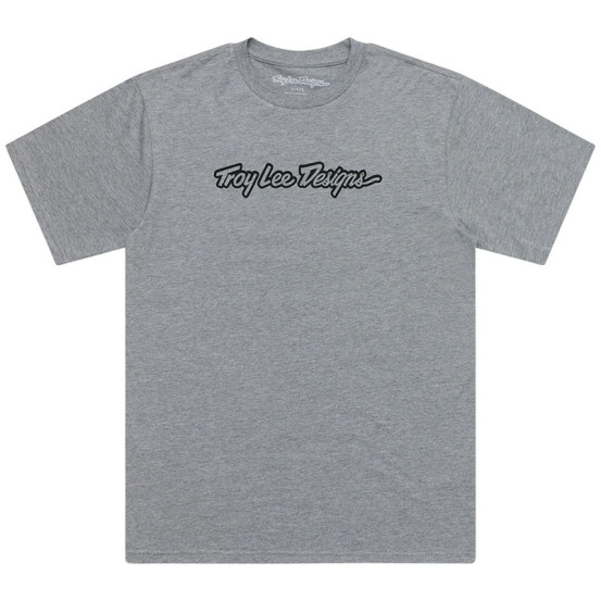 T-shirt Troy Lee Designs Signature - Gris chiné