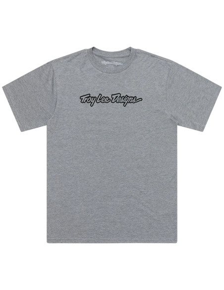 T-shirt Troy Lee Designs Signature - Gris chiné