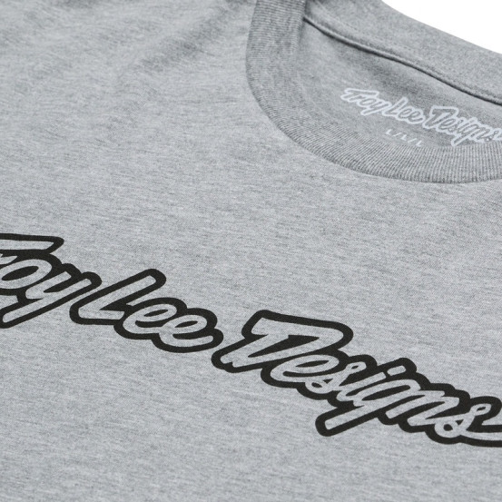T-shirt Troy Lee Designs Signature - Gris chiné