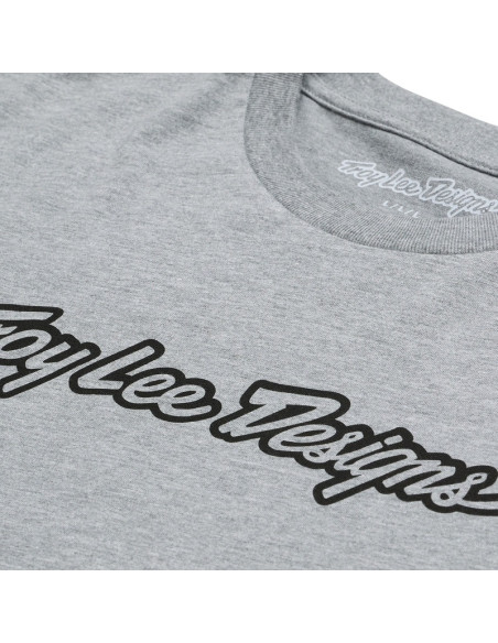 T-shirt Troy Lee Designs Signature - Gris chiné