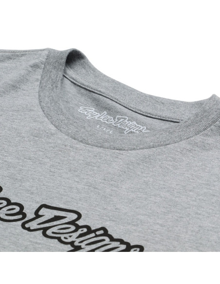 T-shirt Troy Lee Designs Signature - Gris chiné