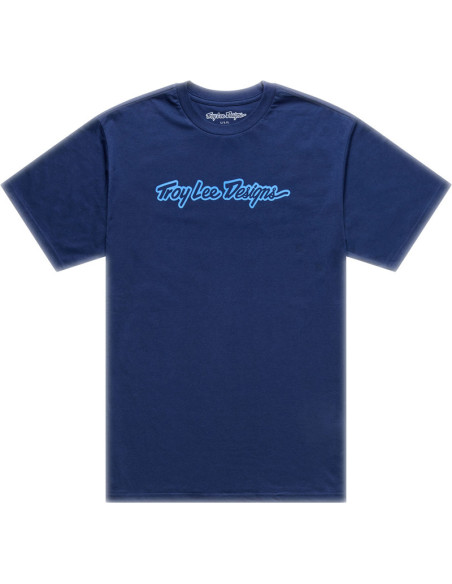 T-shirt Troy Lee Designs Signature - Bleu marine Bleu